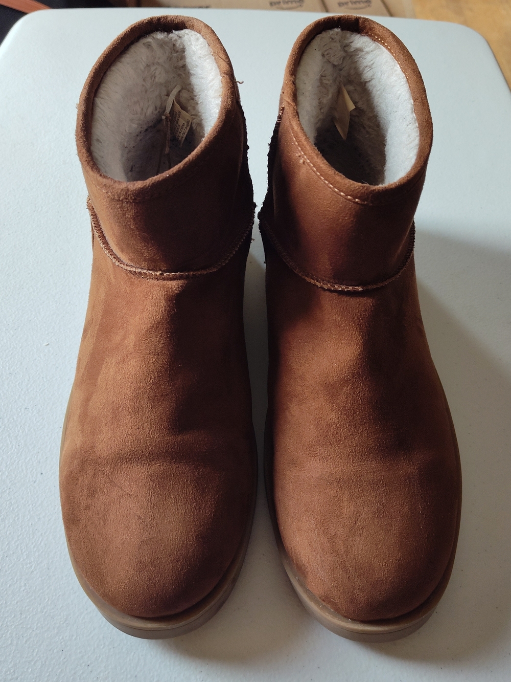 MAKALU Zaira Faux Fur Lined Slip On Ankle Booties